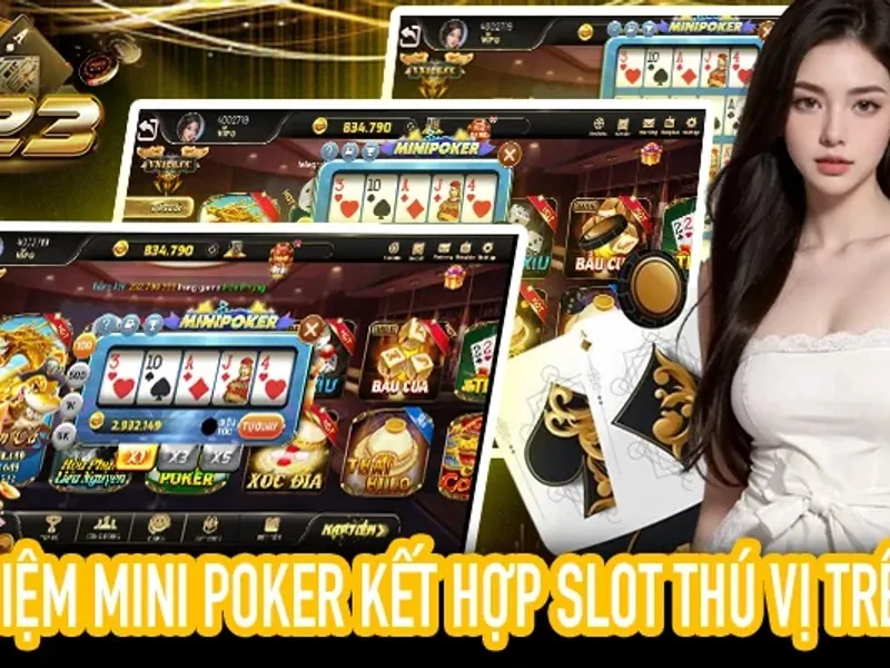 Bàn chơi Baccarat tại nohu65 với những lá bài và chip cược.
