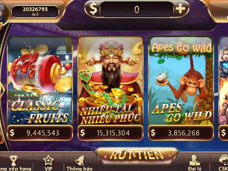 Kho game slot đa dạng tại Nohu65 với các biểu tượng may mắn và giải thưởng Jackpot lớn
